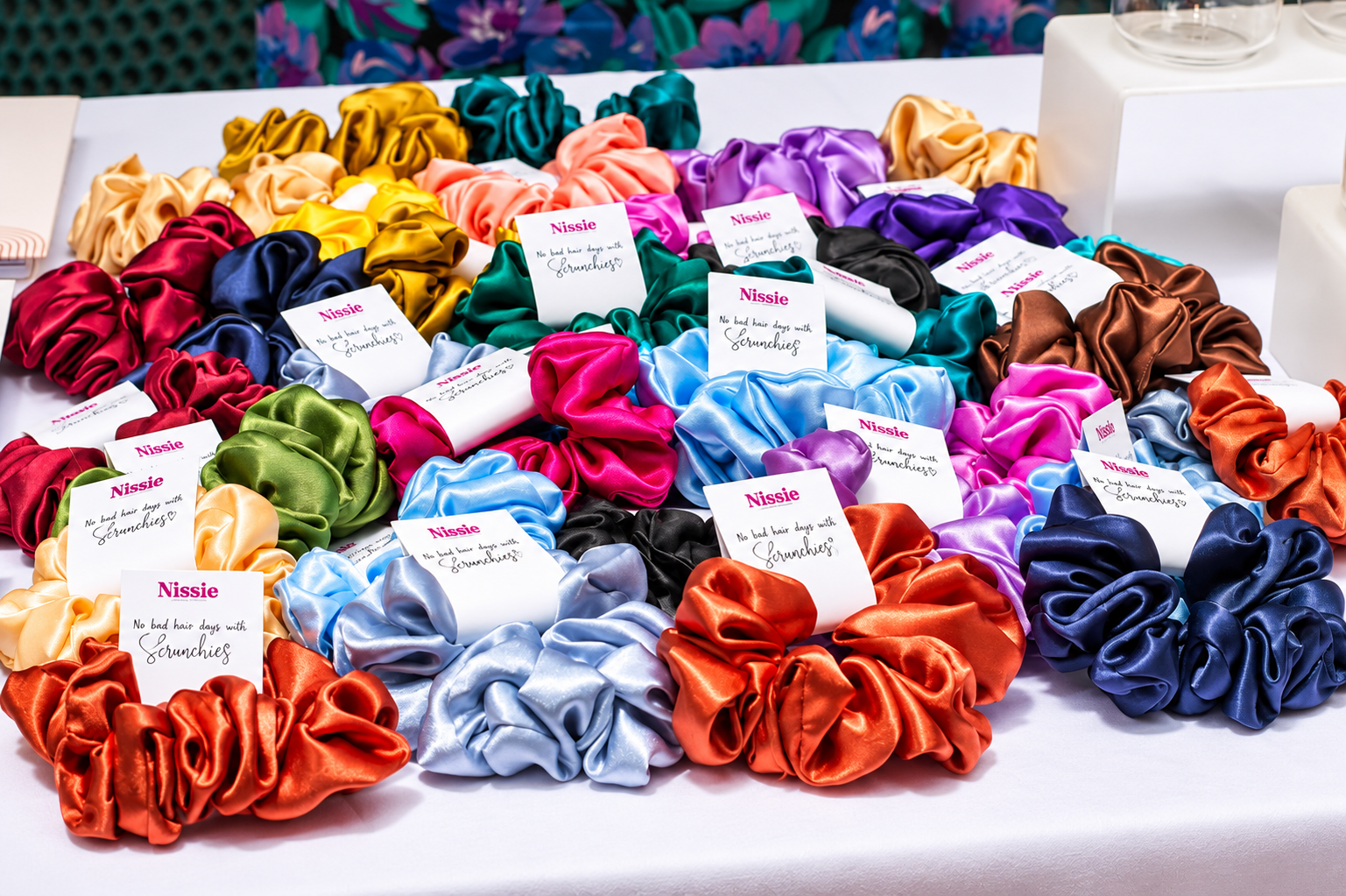 Colorful scrunchies